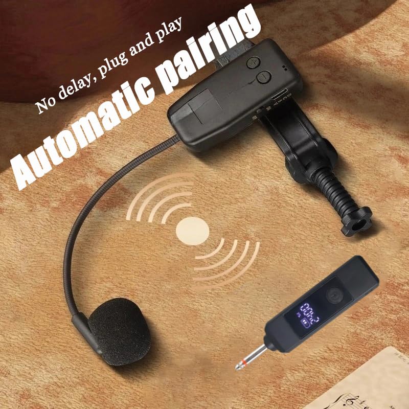 MICVISTA Professional Wireless Violin Microphone, Violin Pickup Clip-on Instrument Microphone, Designed for Violinists and Musicians, Suitable for