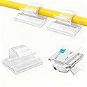 [100Pcs] Outdoor Light Clips, Adhesive Cable Clips for Wall, Wire Holder Cable Management Cord Organizer Hooks, Christmas Light Clips for Outside