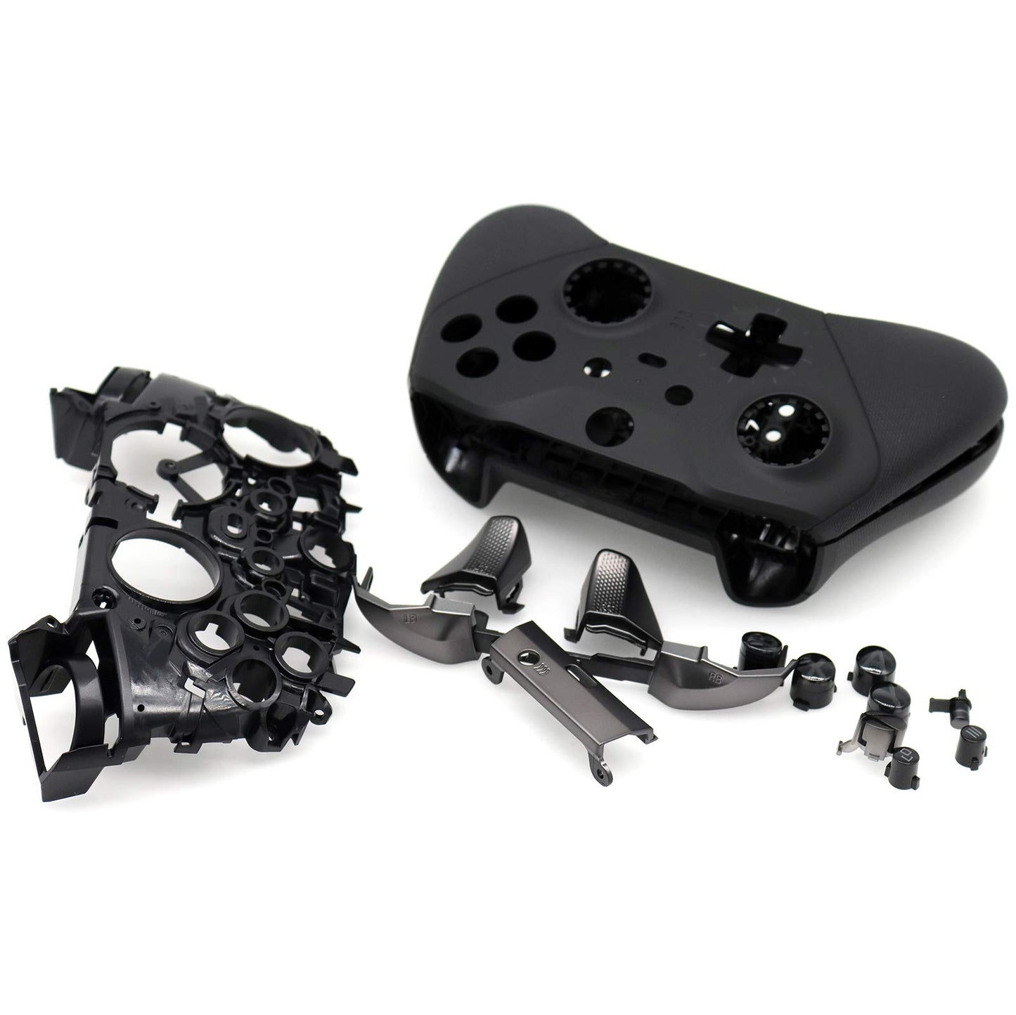 Deal4GO Full Shell Housing Case kit with RB LB Trigger Bumper Face Button Set Replacement for Xbox One Elite 2 Controller