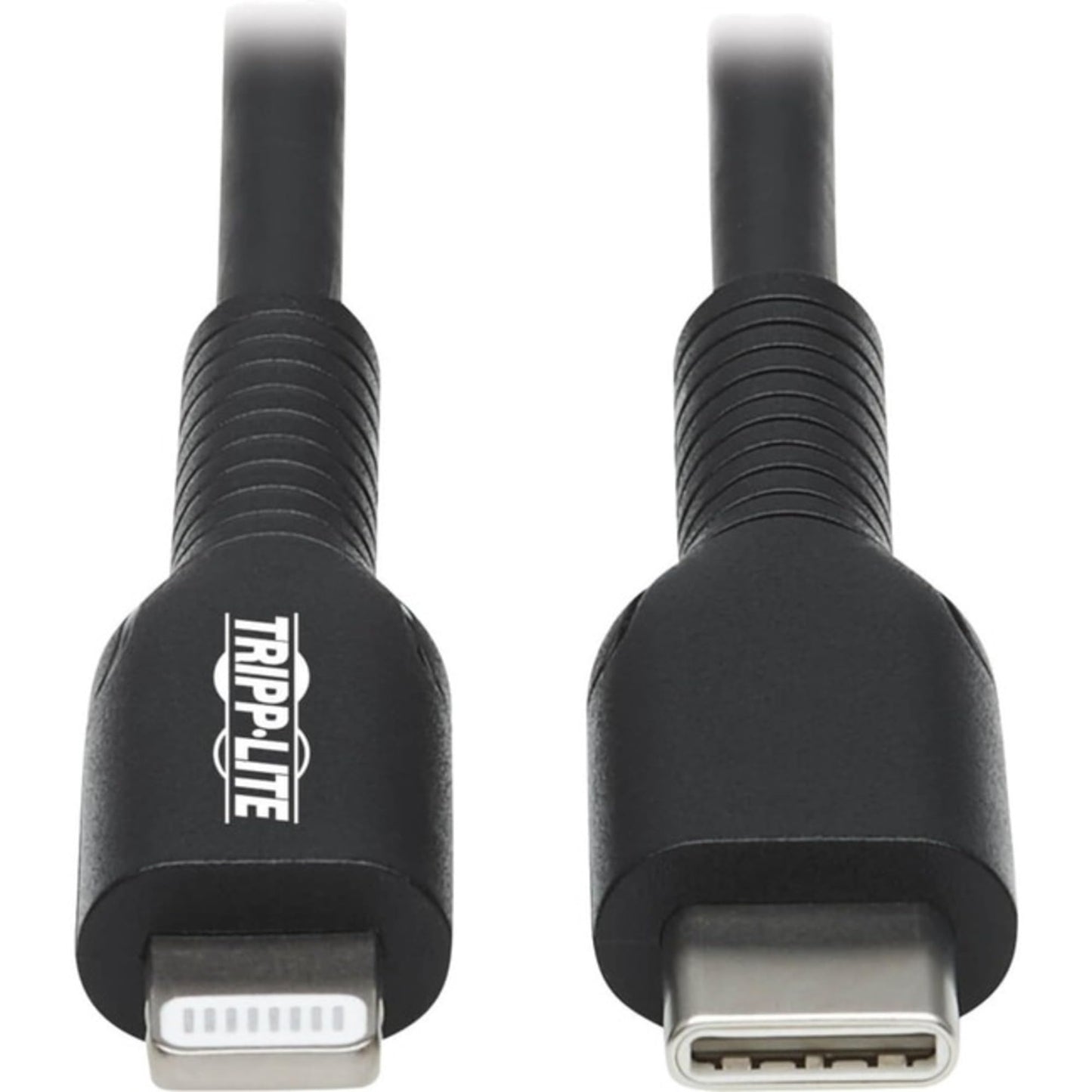 Tripp Lite USB-C to Lightning Sync/Charge Cable (M/M), MFi Certified, Black, 9.8 ft. (M102-03M-BK)