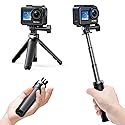 AKASO Mini Selfie Stick Tripod Lightweight Extension for Shooting Video Vlog Accessories Compatible with AKASO Action Camera EK7000/Brave 4/Brave 7