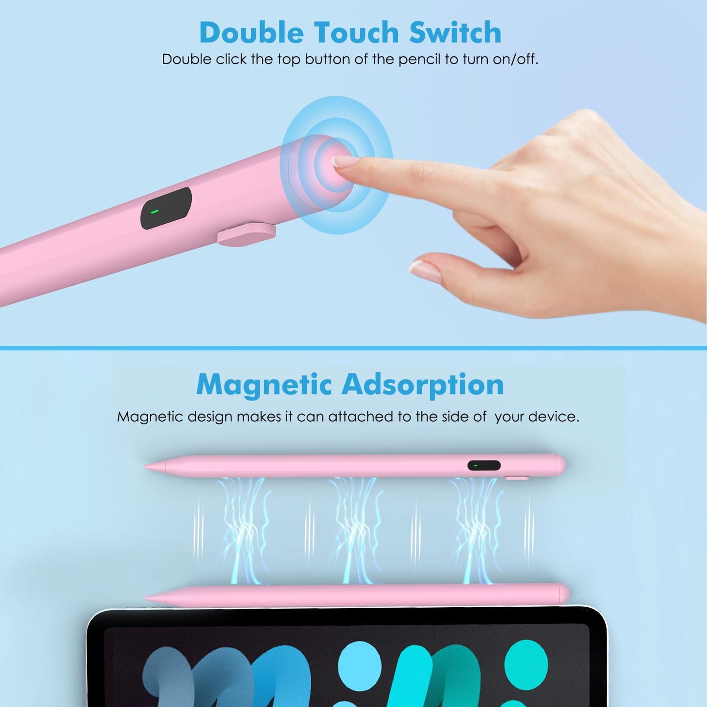 Moko Universal Capacitive Stylus Pencil for Touch Screen, Pink