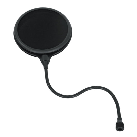 Gator Frameworks Split Level Double Layered Pop Filter with Attachment Clamp; Fits Most Standard Microphone Stands (GM-POP FILTER)