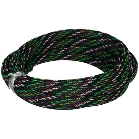 Othmro 5m/16.4ft PET Expandable Braid Cable Sleeving Flexible Wire Mesh Sleeve Multicolor,Cord Management for Home Office