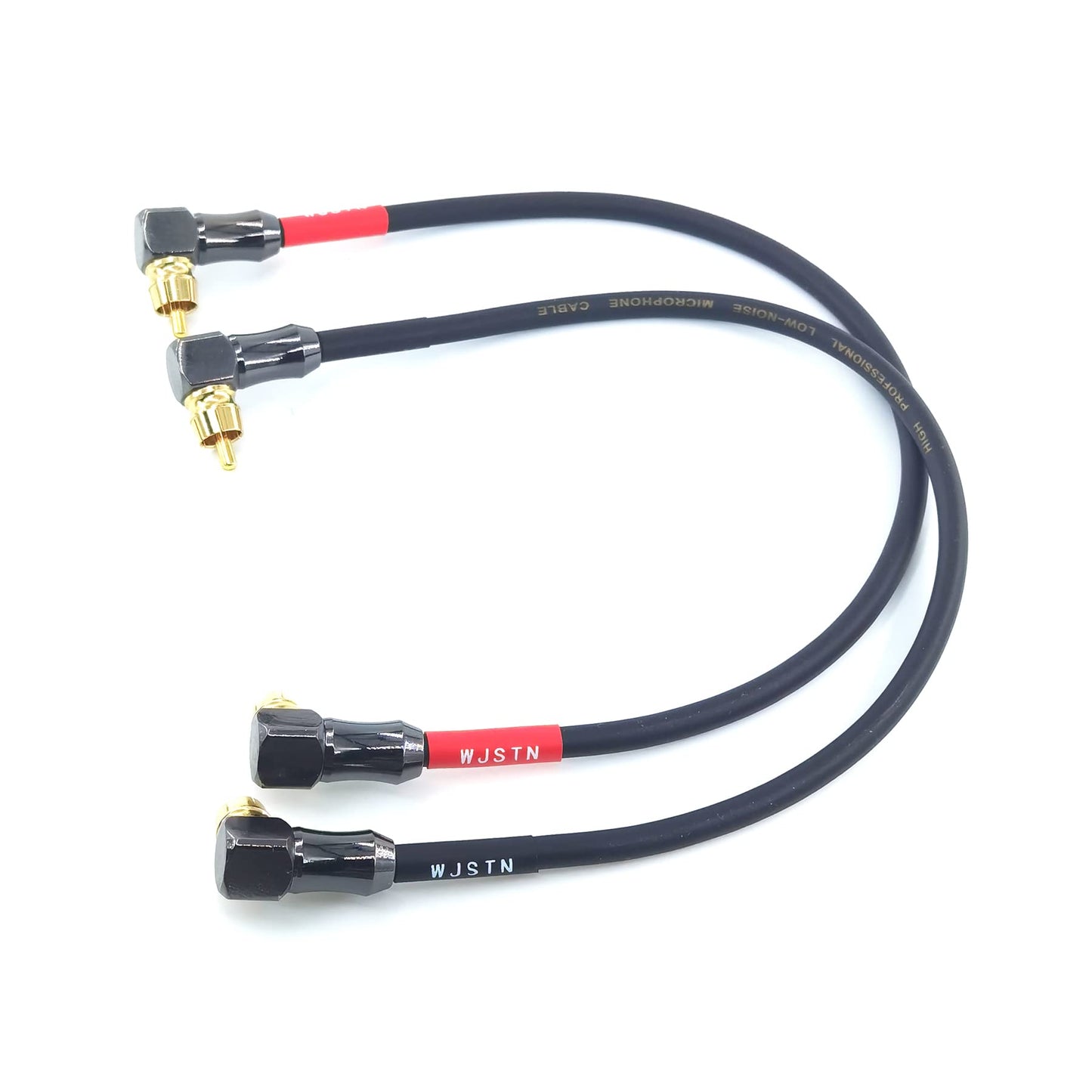 WJSTN-061 90 Degree Right Angle RCA Cable Male to Male Subwoofer Cable Digital Coaxial Audio Cable for Home Theater, Sound Bar, TV,and More? 2Pack