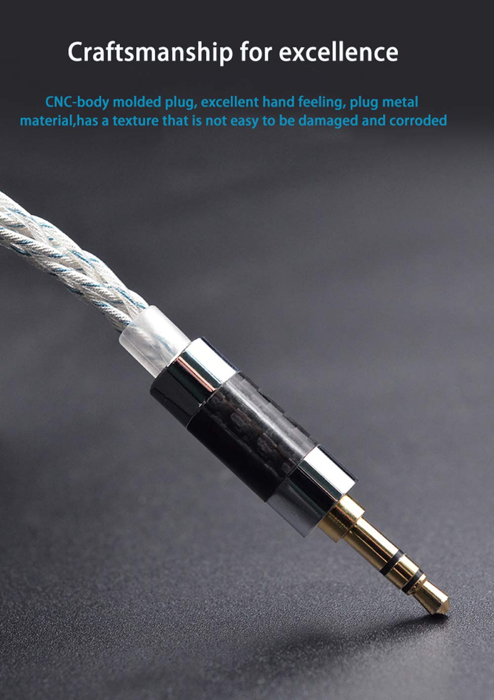 FAAEAL KZ ZSN ZS10 PRO Upgrade Earphone Cable,8 Core Cable Silver Blue Hybrid 784 Cores Silver Plated Upgrade Cable,Dedicated Cable 2Pin 0.75mm…