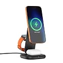 Satechi 3-in-1 Qi2 Wireless Charging Station, 25W Fast Magnetic Charger, Foldable Charging Stand for iPhone 17, Apple Watch Series 11, AirPods, 45W