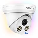 5MP PoE IP Camera,Turret Security Camera with F1.0 Lens Super Aperture, Full Color Night Vision, Human/Vehicle Detection,Built in Mic,2.8mm Lens