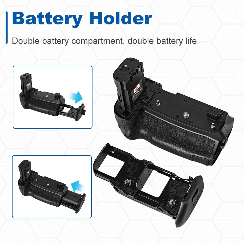 DSTE BG-E22 Vertical Battery Grip Compatible for Canon EOS R Camera Works with LP-E6N LPE6 Battery