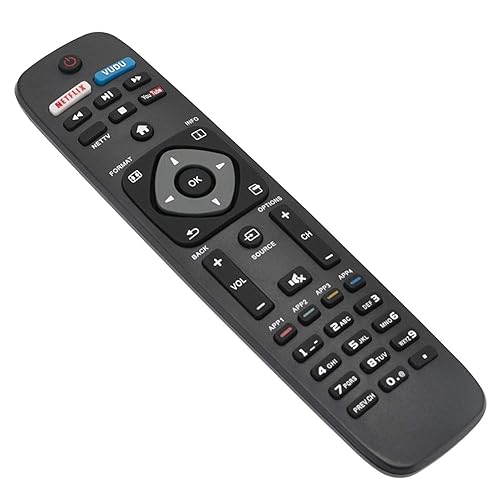 Replacement Remote Control for Philips 29PFL4908/F7 32PFL4908/F7 39PFL2608/F7 46PFL3608/F7 46PFL3908/F7 55PFL6902/F7 65PFL6601/F7 65PFL6601/F7