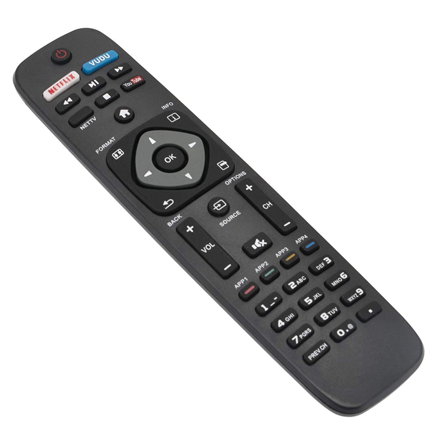 Replacement Remote Control for Philips 29PFL4908/F7 32PFL4908/F7 39PFL2608/F7 46PFL3608/F7 46PFL3908/F7 55PFL6902/F7 65PFL6601/F7 65PFL6601/F7