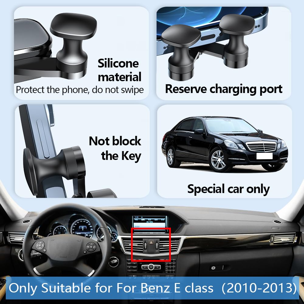 LUNQIN Car Phone Holder Mount for Mercedes Benz E Class 2010 2011 2012 2013 E300 E350 E550 E63 AMG W212 Auto Accessories Interior Decoration Mobile