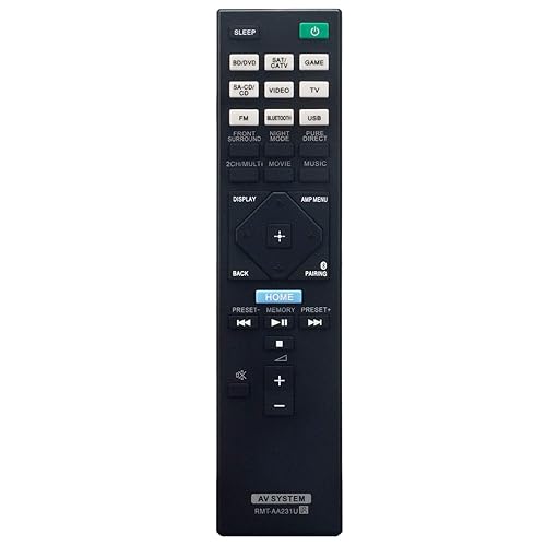 XVEFAT New RMT-AA231U Replace Remote Control for Sony Home Theater AV Receiver STR-DH770 STRDH770, (For STR-DH770 STRDH770)