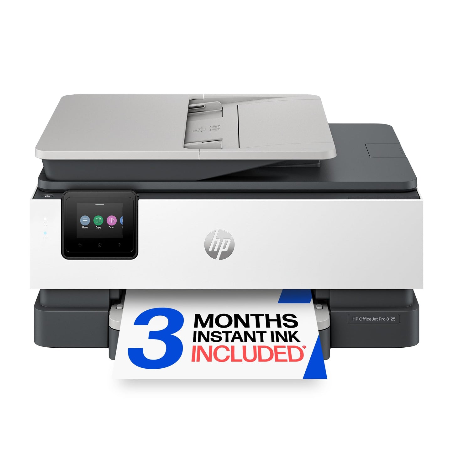 HP OfficeJet Pro 8125 Wireless All-in-One Color Inkjet Printer, Print, Scan, Copy, ADF, Duplex Printing Best-for-Home Office, 3 Month Trial of Instant
