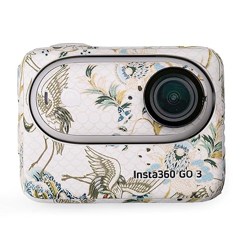 Protective Sticker for Motion Camera Body for Insta 360 GO 3 - Waterproof, Scratch Resistant, Sweatproof, 3M Material (Crane-White)