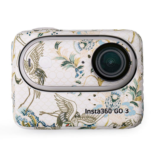 Protective Sticker for Motion Camera Body for Insta 360 GO 3 - Waterproof, Scratch Resistant, Sweatproof, 3M Material (Crane-White)