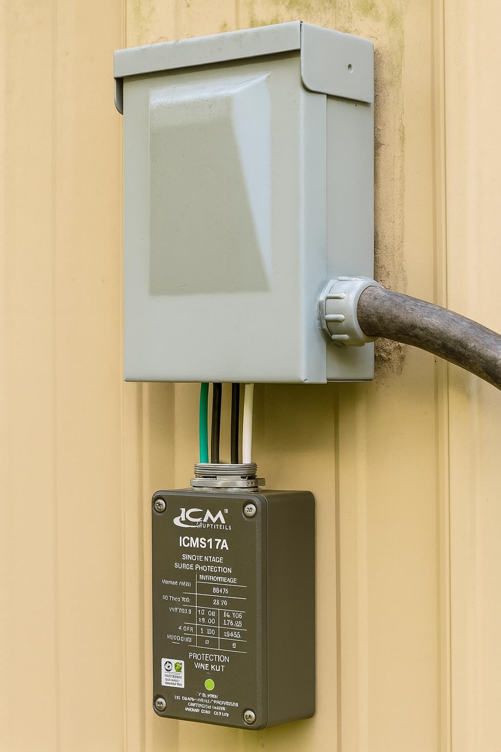 ICM517A Single Phase Surge Protective Device (SPD), NEMA Type 4X Enclosed Type 2, Surge Protection for HVAC, Motors, Appliances, Electronics