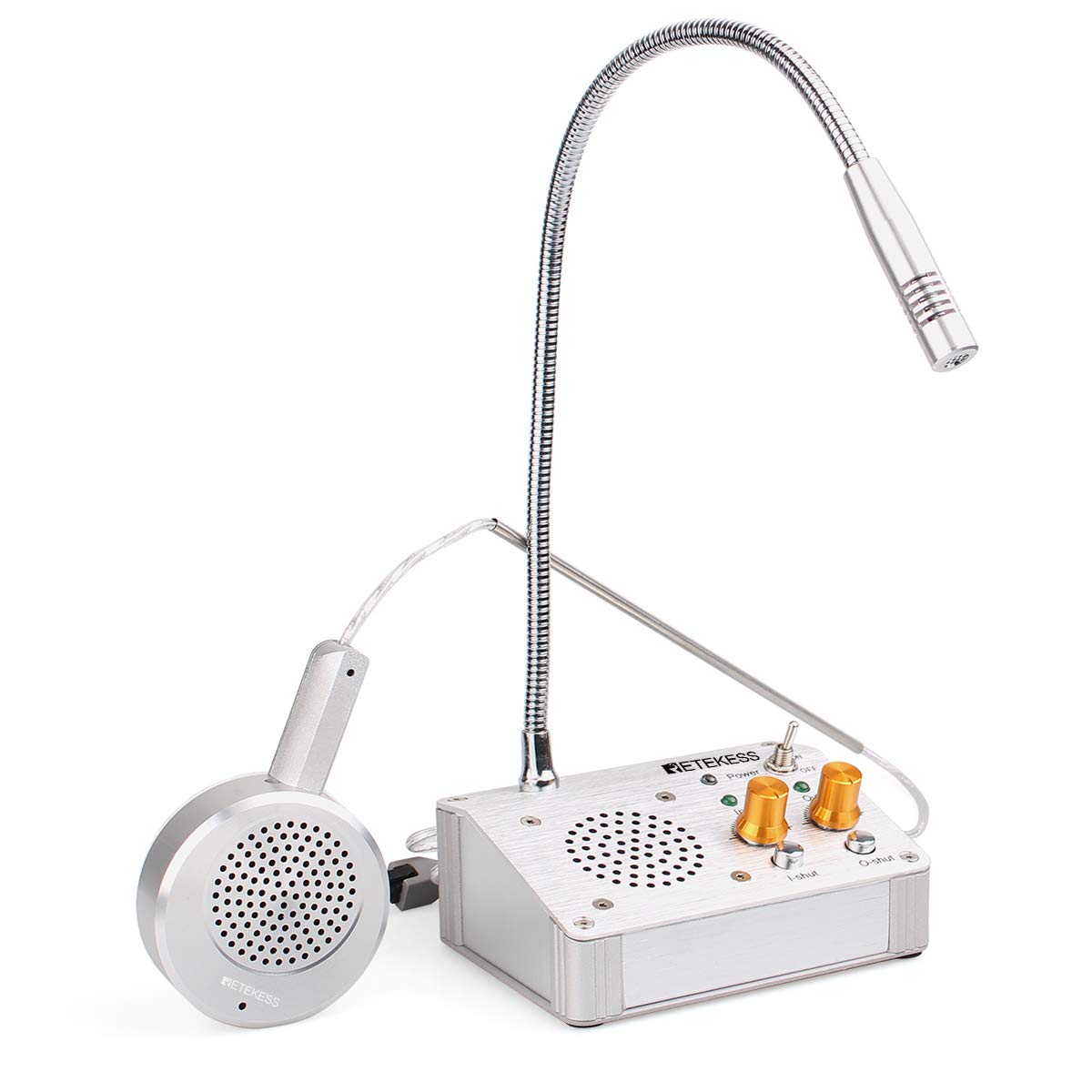 Retekess TW104 Two Way Intercom, Full Duplex Intercom System with Clear Sound, Intercom System for Dining Car, Indoor, Hospital