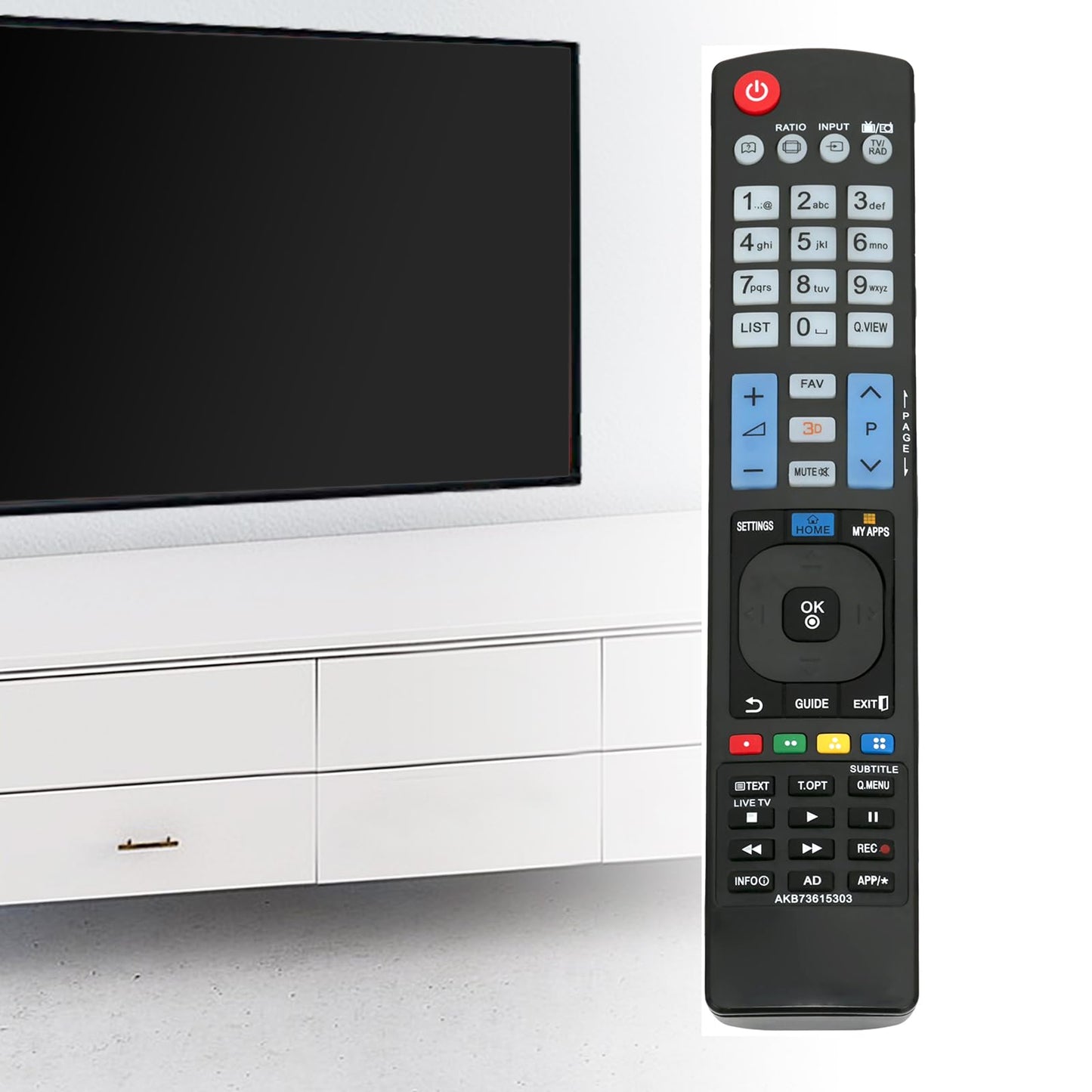 AKB73615303 Replaced Remote fit for LG LCD LED HDTV 3D Smart TV AKB73615302 AKB73615361 AN-MR400 39LN5400 42LN5400 42PN450B 47LN5400 50LN5400 50PN450B