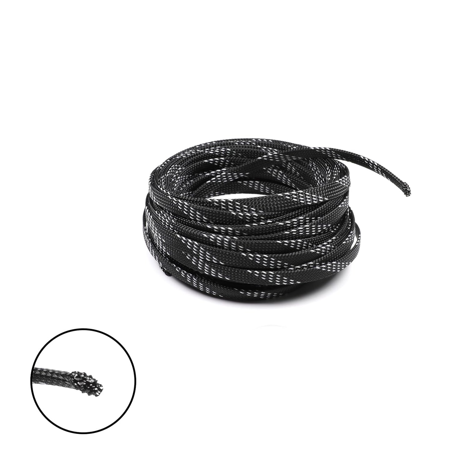 Othmro 32.8ft Length PET Flexible Expandable Braided Cable Sleeves 0.31in Width Wire Loom Sleeving and Organizer Flexible Wire Mesh Sleeves for TV