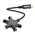 HOSONGIN USB-C Audio Splitter for 5 Headphones - USB C to 3.5mm Hi-Res DAC Adapter for MacBook, iPad Pro, Galaxy S24, Pixel - Travel, Classroom