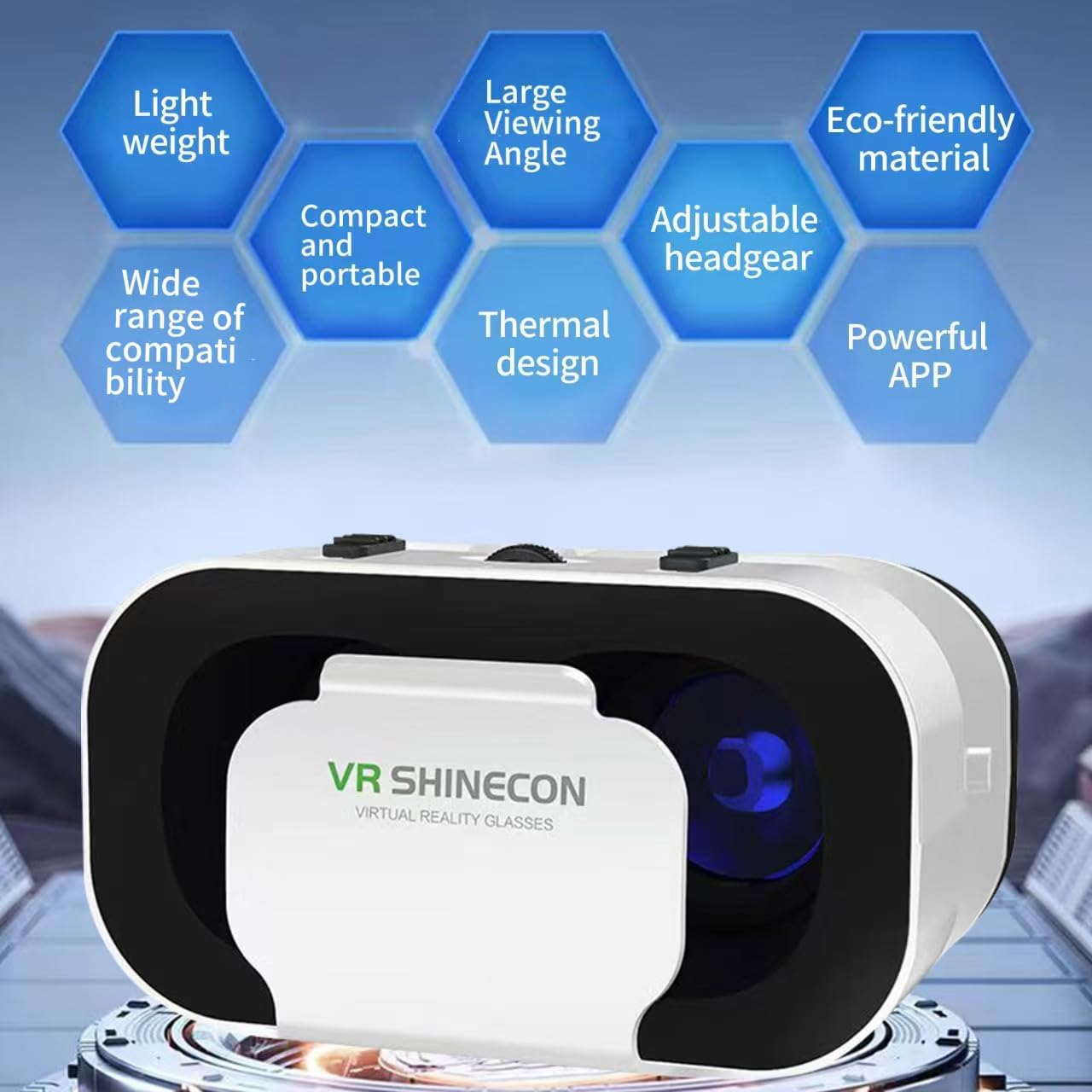 3D VR Glasses for Virtual Reality Headset Compatible with iPhone and Android Devices 4.7 to 6.5 inches Comes with Controller Ideal for Mobile Gaming
