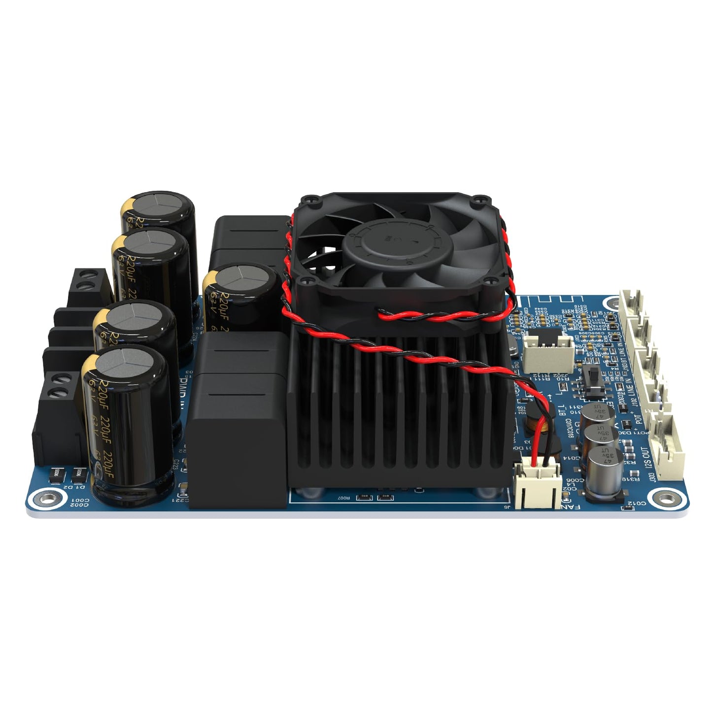 TPA3255 DSP PC UI 300W x 2 Stereo Bluetooth 5.3 High Power Audio Amplifier Board, DC18-48V AUX Input with Volume Control for Home Theater and Speakers