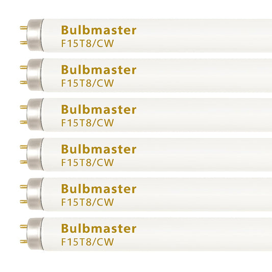 F15T8 Fluorescent Light Bulbs - F15 T8 15W 4100K 18" Light Bulb Cool White 18” Linear T8 650 Lumens - 15 watts 18 Inch Fluorescent Light Bulb - Pack