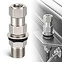 Heavy Duty SO-239 CB Antenna Stud Mount - 3/8" x 24 Thread Adapter, Universal 1/2" Hole Mount, CB Radio Antenna Connector for Trucks, Semis & Off-Road