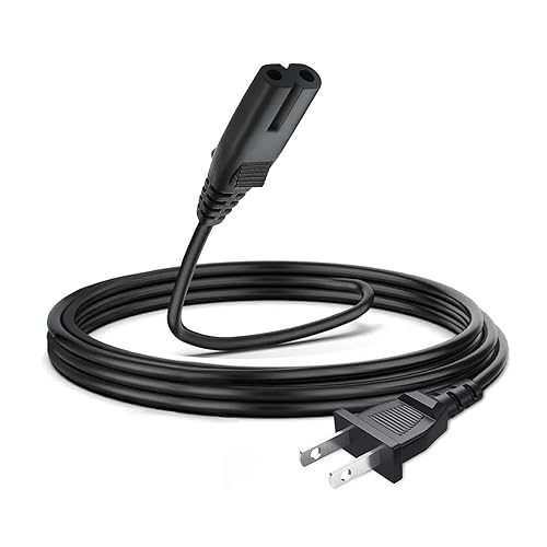 2 Prong AC Power Cord Plug for ONN. 100008734 100008736, ONN TV, JBL PartyBox 100 110 200 300 1000 310 710 1000 On-The-Go Speaker, ION Game Day Party