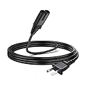 2 Prong AC Power Cord Plug for ONN. 100008734 100008736, ONN TV, JBL PartyBox 100 110 200 300 1000 310 710 1000 On-The-Go Speaker, ION Game Day Party