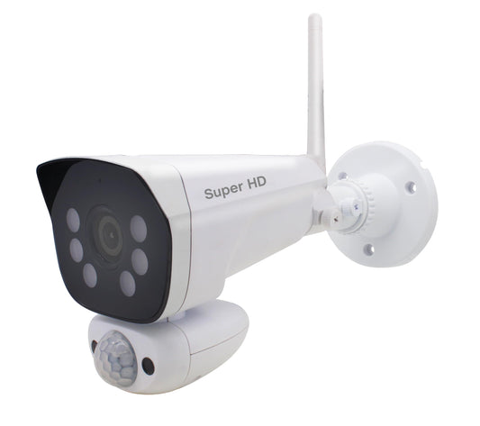 CasaCam GuardianCam Pro | AC Powered 2K Floodlight Camera for VS6102 and VS6104 Wireless Security System | Add-on Camera, Weather Proof, Two-Way