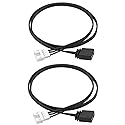 Seadiquiet 2Pcs Black 4 Pin to 5V 3 Pin Conversion Cable ARGB Splitter Extension Cable for Computer Chassis 4pin to 5V 3 Pin Converter ARGB Connector