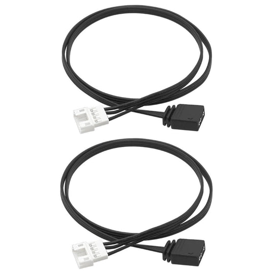 Seadiquiet 2Pcs Black 4 Pin to 5V 3 Pin Conversion Cable ARGB Splitter Extension Cable for Computer Chassis 4pin to 5V 3 Pin Converter ARGB Connector