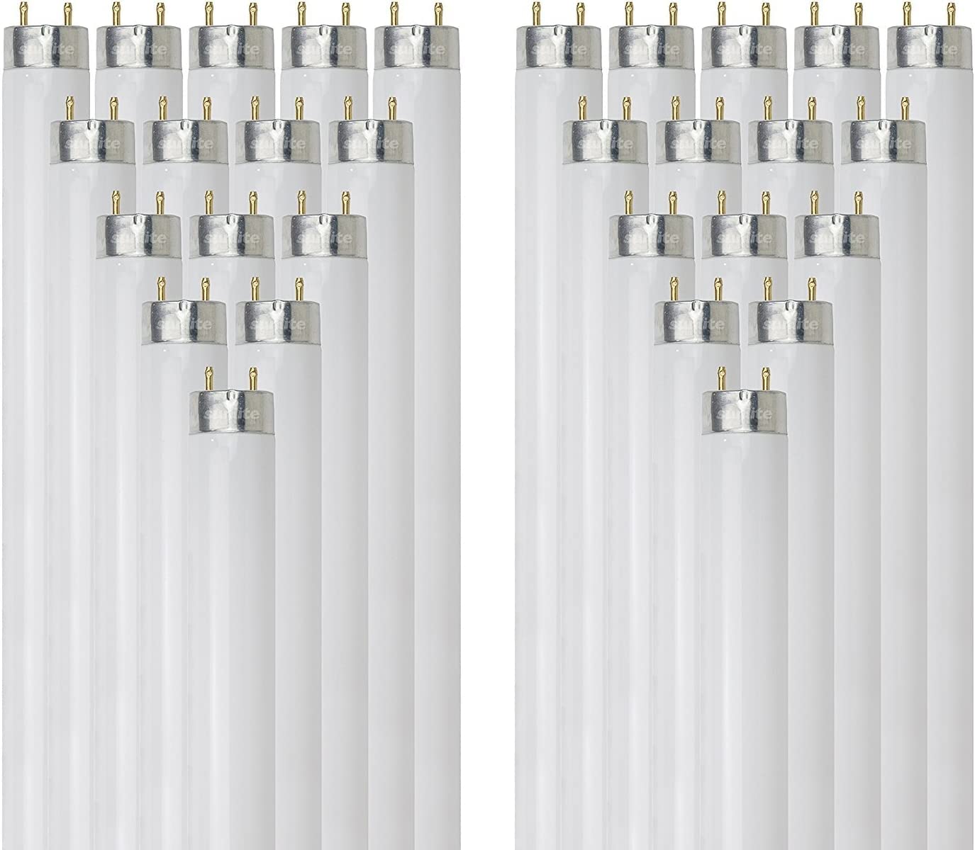 Sunlite F32T8/SP850 T8 Linear Fluorescent Lamp, 32 Watts, 3100 Lumens, 5000K Daylight, Medium G13 Bi Pin Base, High Performance Straight Tube, 30 Pack