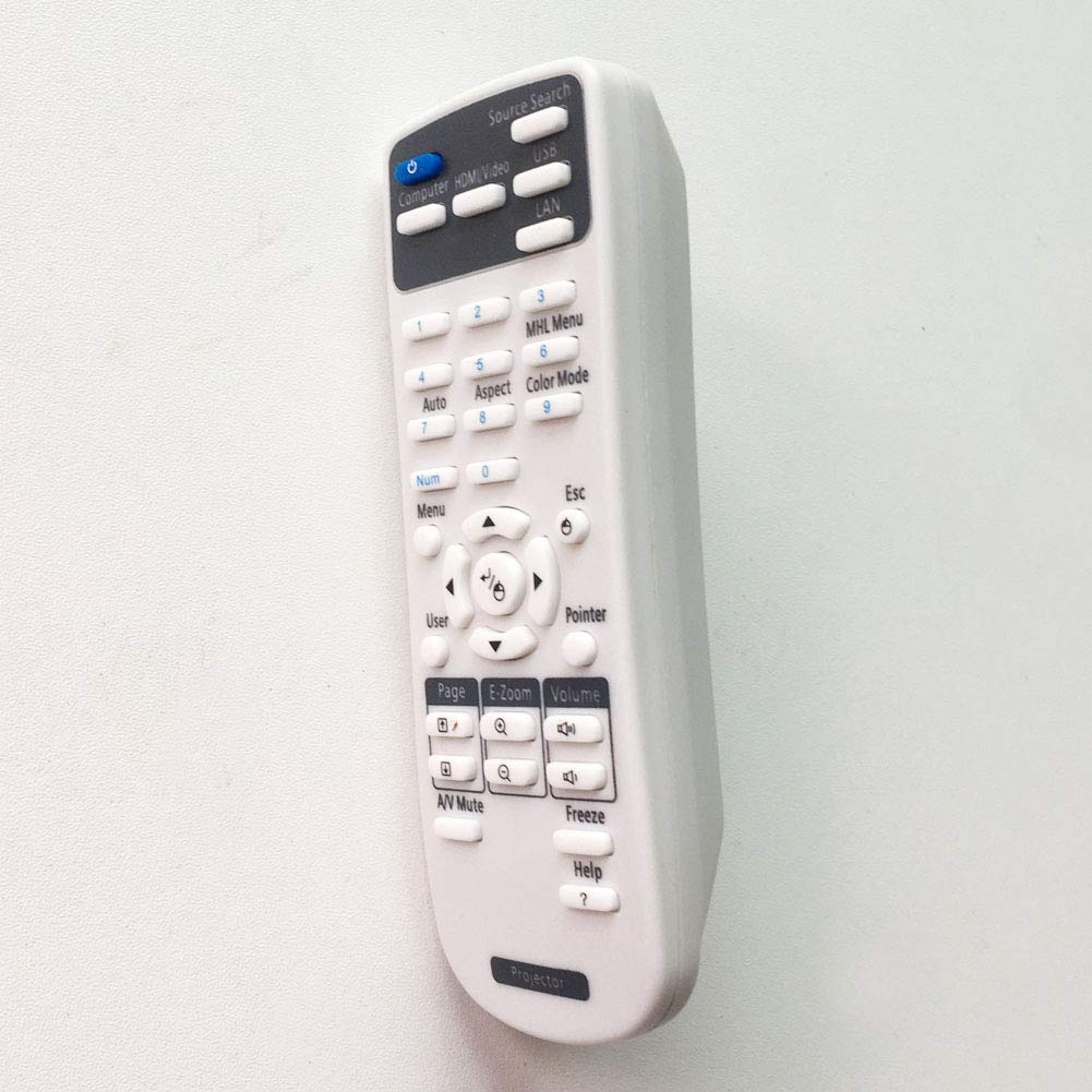 Replacement Projector Remote Control for Epson 1648806 EX3200 EX3240 EX5240 EX5250 EX7240 EX9200 VS240 VS340 VS345 PowerLite 1224 1264 1284 Home
