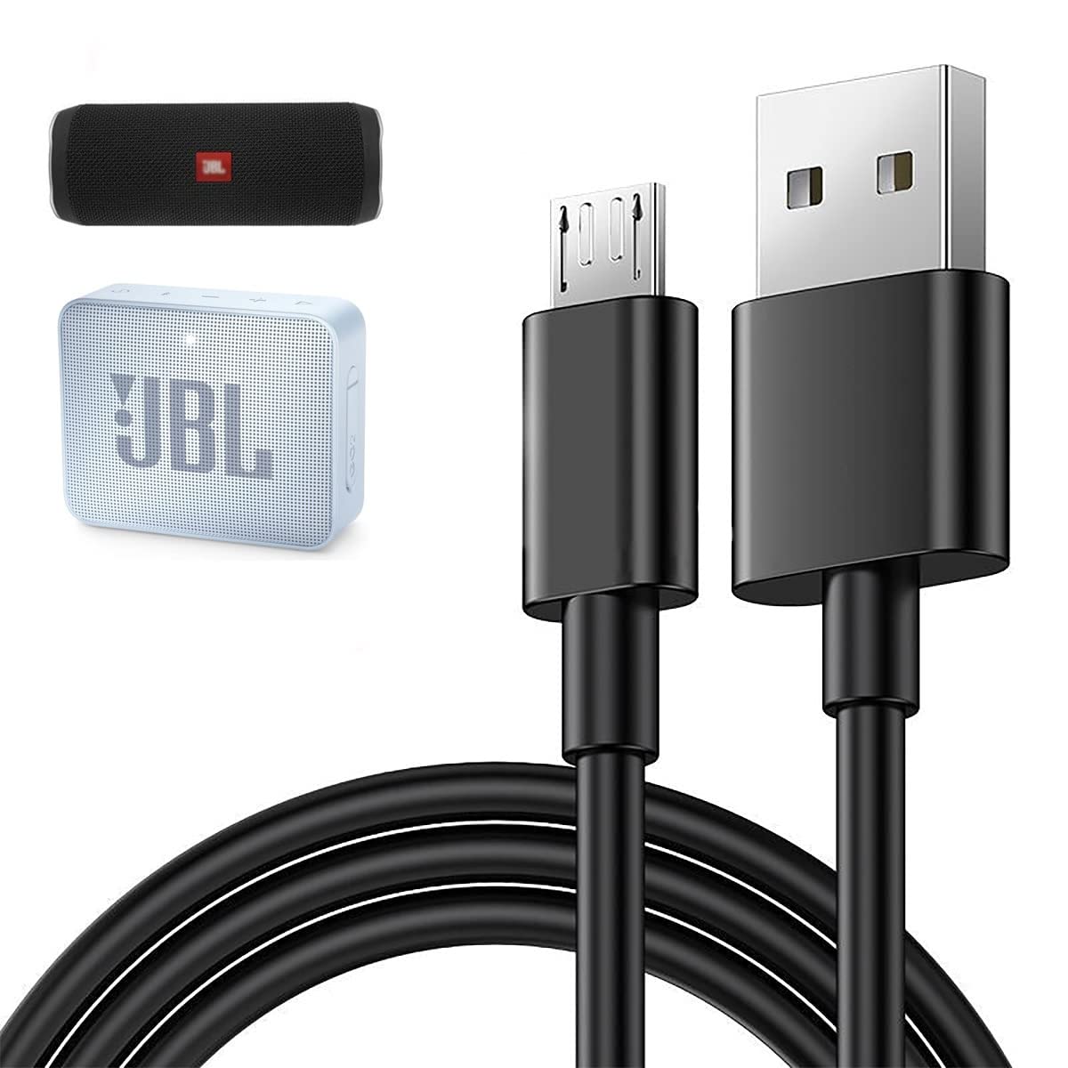 5Ft(60in) Micro USB Charger Cable for JBL Flip 4, Flip 3 ,Flip 2, JBL Charge 2+, Charge 3, JBL Pulse 2, Pulse 3, JBL Clip, Clip Plus, JBL Xtreme, JBL