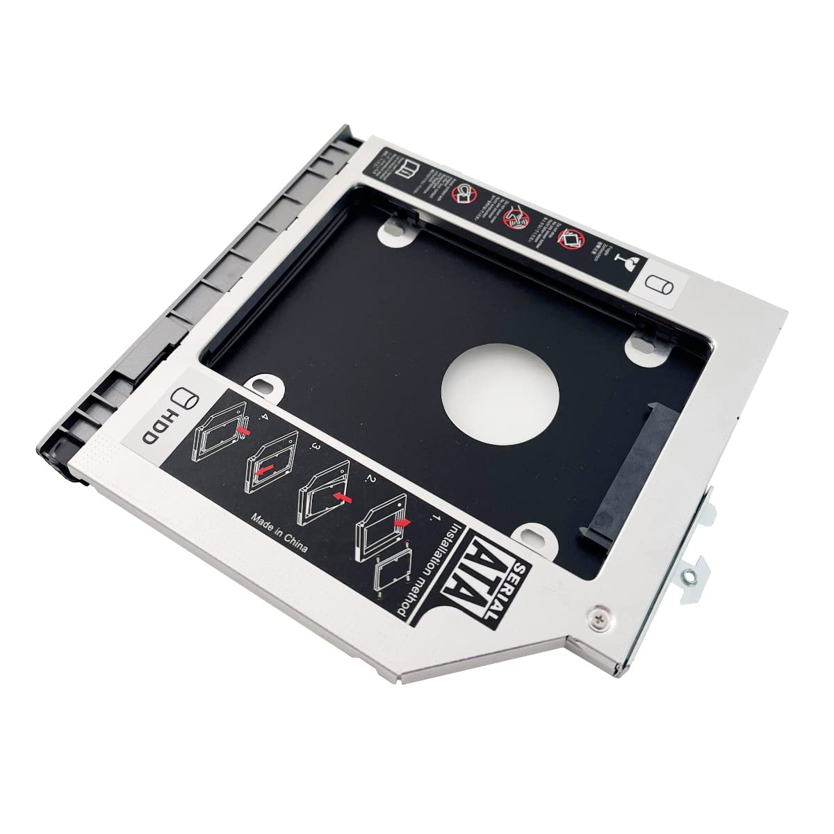 2nd HDD SSD Hard Drive Optical Frame Caddy Tray for HP ProBook 650 645 640 G1 with Bezel Front Panel Mounting Bracket