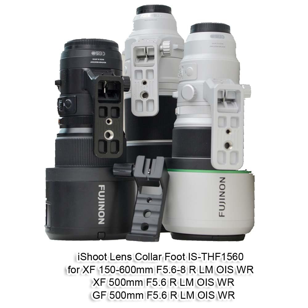 iShoot Tripod Mount Ring Base Lens Collar Foot Support Compatible with Fuji XF 150-600mm F5.6-8 R LM OIS WR, XF 500mm F5.6 R LM OIS WR & GF 500mm F5.6