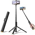 TODI Selfie Stick Tripod for iPhone, 60" Lightweight Phone Tripod Stand with Wireless Remote, Extendable Selfie Stick for iPhone, All-in-1, Compatible