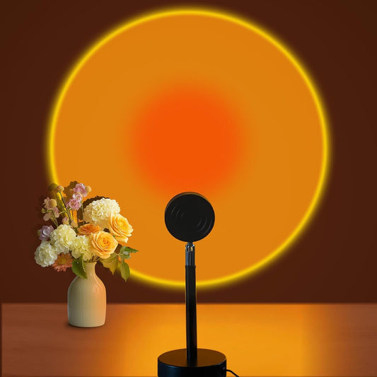 easeking LED Sunset Lamp - Sunset Lights Night Lights LED Projector Floor Lamp Atmosphere Light Night Light for Bedroom Livingroom Party Bar Store