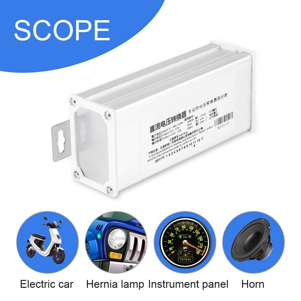 DC Converter 48V-120V to 12V, DC to DC Step Down Power Supply Converter 15A 180W DC to DC Voltage Converter Module