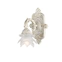 Crystorama Paris Market 1 Light Antique White Sconce with Sconce with Glass Shade