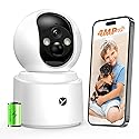 Battery Powered Indoor Camera Wireless for Home Monitoring, Rechargeable Pet Camera with 2-Way Audio, 360° PTZ, 2.5K Color Night Vision, Dual-Band