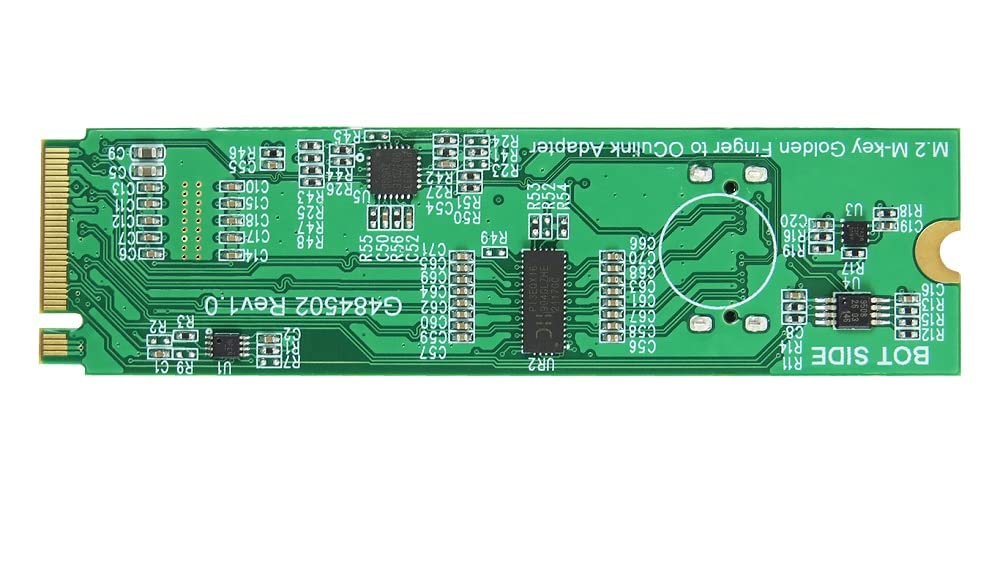 Micro SATA Cables |M.2 M-Key PCIe Gen4 with ReDriver to OCulink 4i (SFF-8612) Adapter