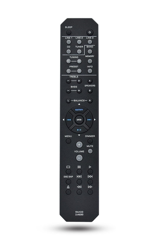 RAX33 ZU49260 Replacement Remote Control Applicable for Yamaha RS202 RS202BL R-S202 R-S202BL R-S202D RS202D Stereo Receiver