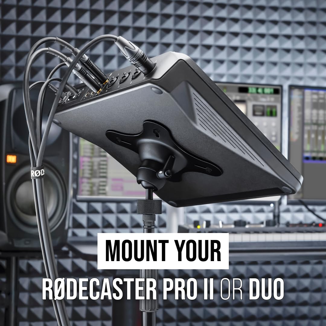 RØDE VESA Mount Adjustable Mounting System for The RØDECaster Pro II for Stable and Adjustable Mounting (75mm and 100mm mounts)