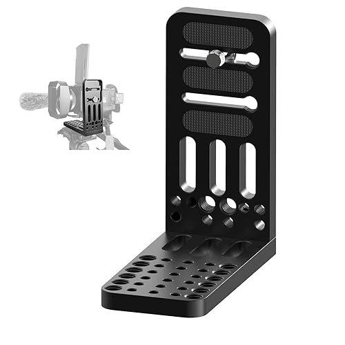 Camera L Bracket Lock On Quick Release Plate for Canon Nikon Sony 4K Video Camcorder DSLR 3/8" 1/4" Vertical Shooting