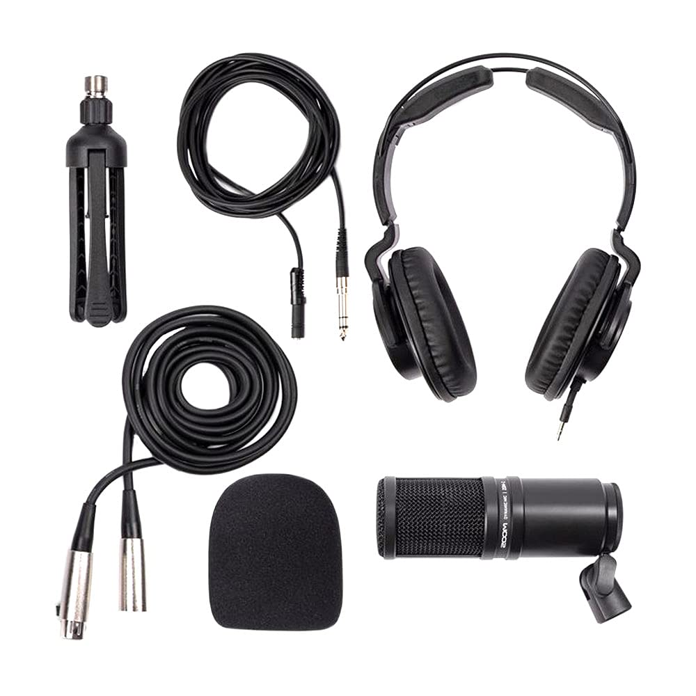 Zoom ZDM-1 Podcast Mic Pack with GFWMICBCBM1000 Microphone Boom Arm and Microphone Pop Filter