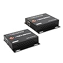 J-Tech Digital HDMI Extender Over Single Cat5e/6/7 HDMI Over Ethernet 1080p with IR Extension - Up to 400ft [TX + RX]